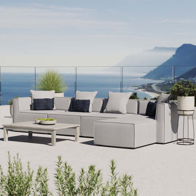 Modway Saybrook Outdoor Patio Upholstered 5-Piece Sectional Sofa by Modway