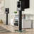 Glass & Steel Speaker Stands, 24" Height