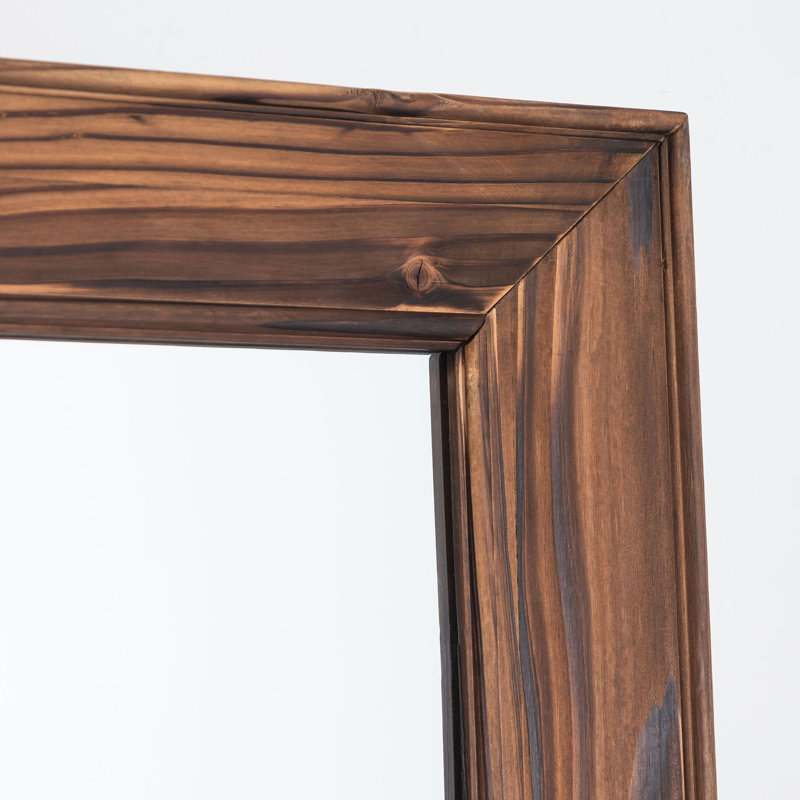 Miroir mural autoportant Arejas, Bois rayé, 64 po x 21 po