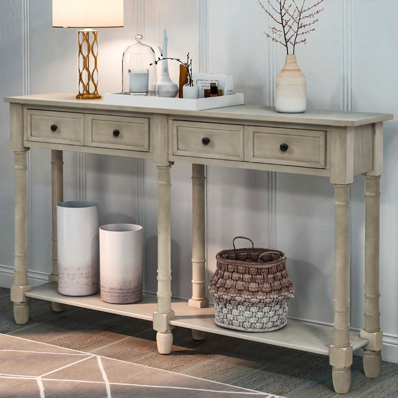 Guliana 58'' Console Table, Gray Wash