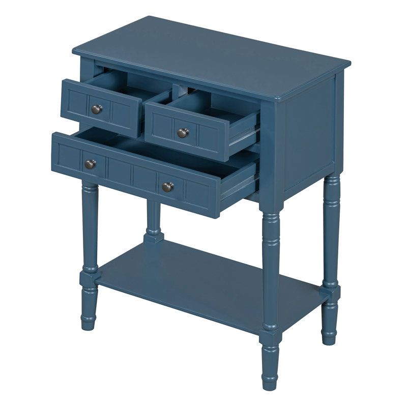 Narrow Console Table, 31.4" H x 23.7" W x 13" D, Navy