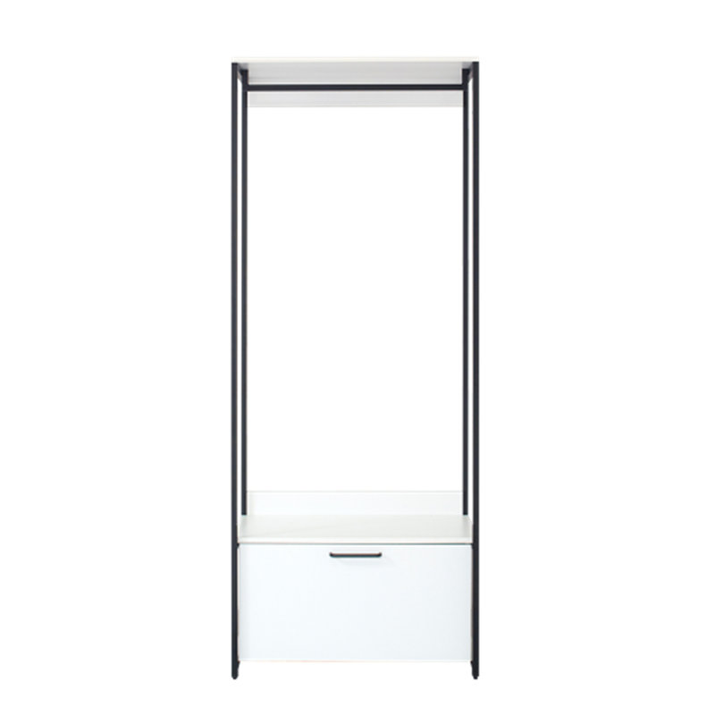 Fiona Wood and Metal Walk-in Closet with One Drawer