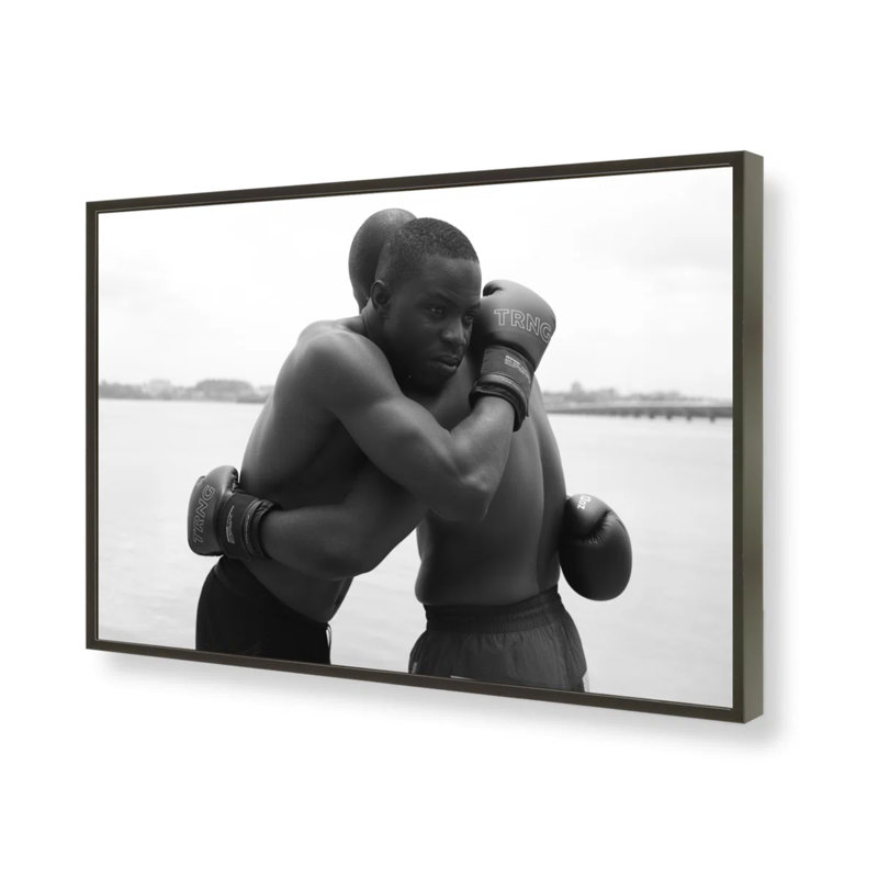 Good Black Art "clinch I" par Stephane Gaboué | Rectangulaire, reproduction d'art encadrée | Édition limitée | Cadre en bois massif