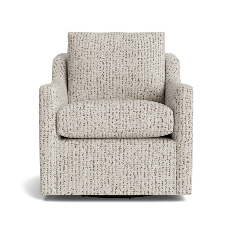 Gigi No Skirt Full Swivel Chair, Marshmallow - Toast