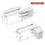 Bureau d'ordinateur en L avec huche 59,7 po Swening