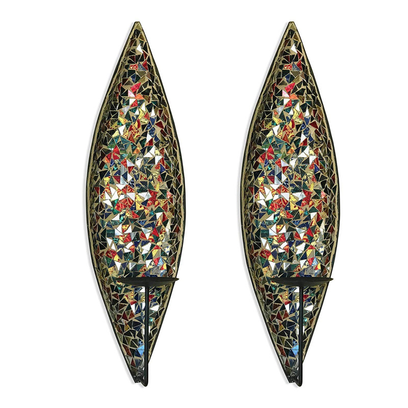 18'' H Wall Wall Sconce, Gemstone Rainbow
