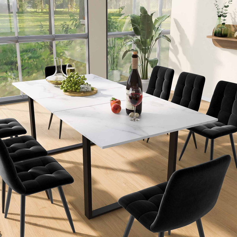 Metal Base Dining Table