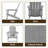 Four in a set Adirondack Chair with Cup Holder All-Weather Reclining Chair for Patio Deck Backyard and Poolside-114222227