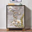 Painted Five-Drawer Silver Foil Accent Cabinet