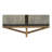 Sideboard, Solid Wood Frame, Vegan Leather, Grey