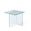 Petite table basse en verre trempé transparent