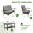 4 - Person Patio Conversation Set with Cushions-1619403367