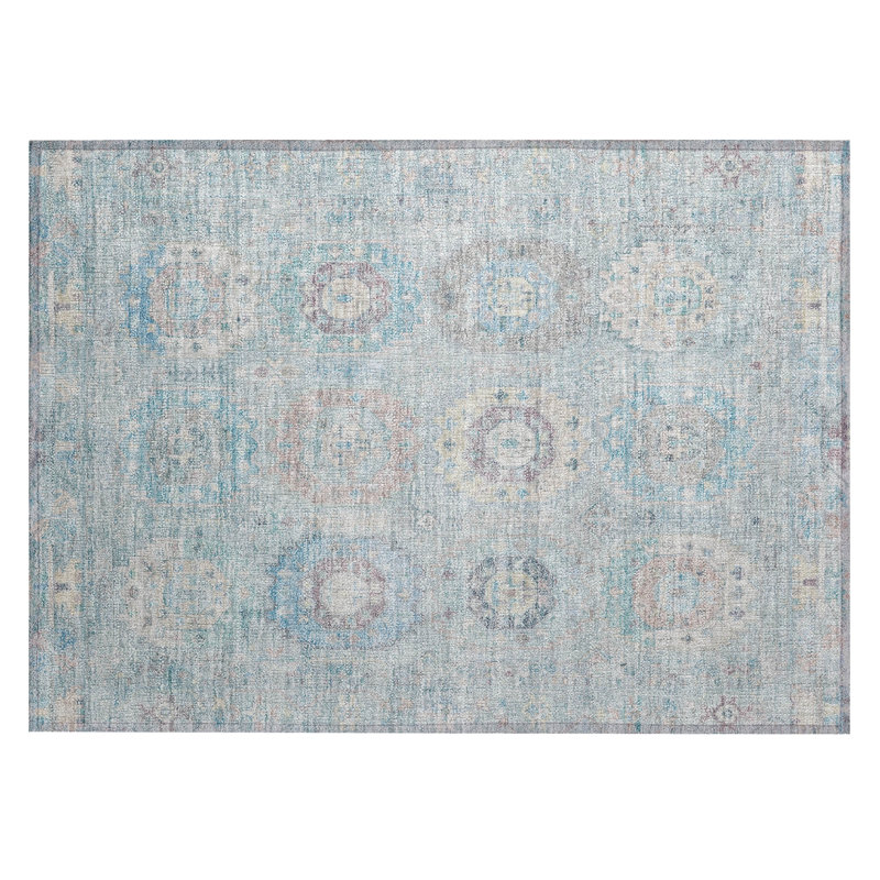 Machine Washable Indoor/Outdoor Lafferty ACN2227 Panel Rug, Rectangle 1'8" x 2'6"