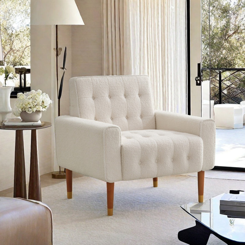 Fauteuil Wyton, Beige Boucle
