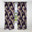 Motif damassé mauve et blanc art déco - Rideau damassé - Rideau occultant - 1 panneaux-107535107