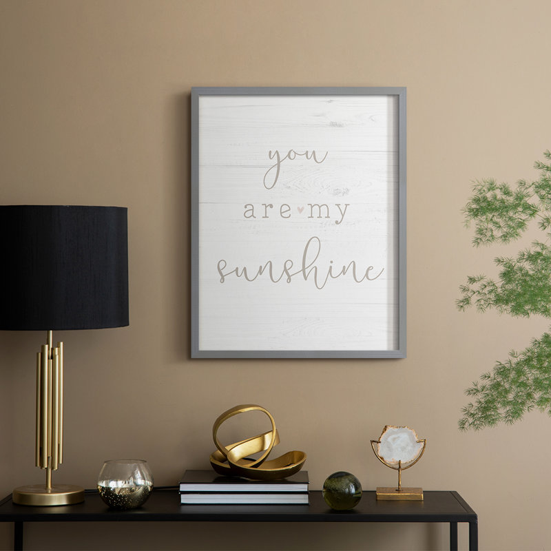 Sunshine Framed Print - Solid Wood, 15" H x 12" W, Gray