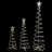 3-Piece LED Lighted Spiral Cone Tree Set