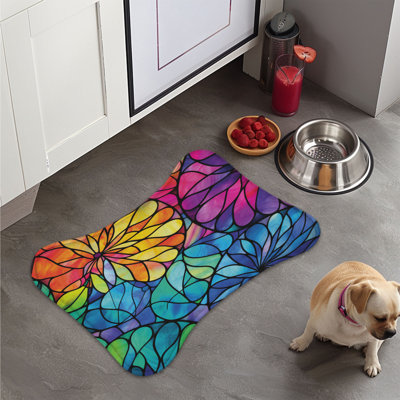 Artistic Glass - 1 Piece Bone Shape Feeding Mat