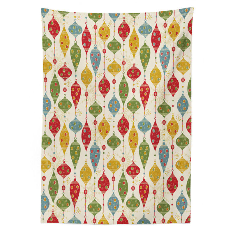 Geometric Christmas Tablecloth, 90" x 60"