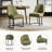 Modern Upholstered Metal Frame Side Dining Chair-1042027745