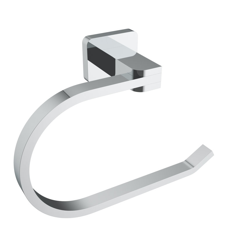 Spark Wall-Mounted Towel Ring - Chrome, Premium Brass Construction, Installation Hardware Included, Chrome