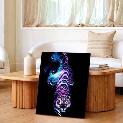 Reproduction d'art moderne sur toile Neon Tiger