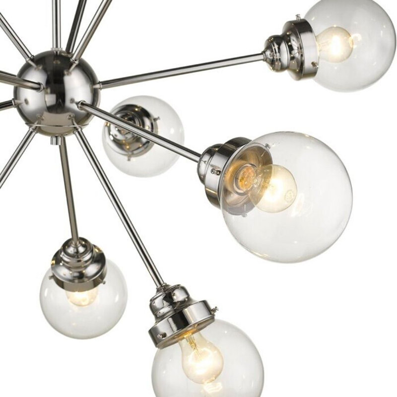 Luminaire sphère suspendu unique 12 lumières Chane