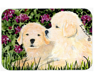 East Urban Home Golden Retriever Glass Cutting Board
