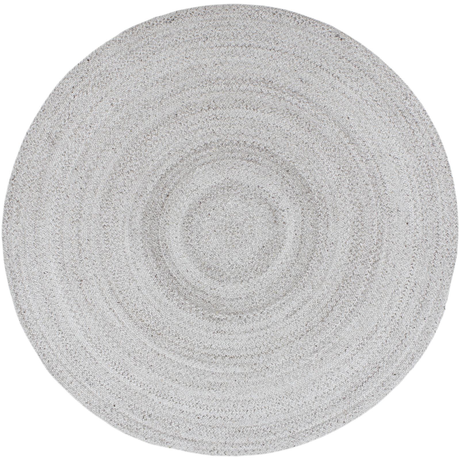Hinton Recycled P.E.T Gray Indoor/Outdoor Rug, Round 6'