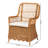 Bali & Pari Teresa Bohemian Light Honey Scalloped Arm Chair