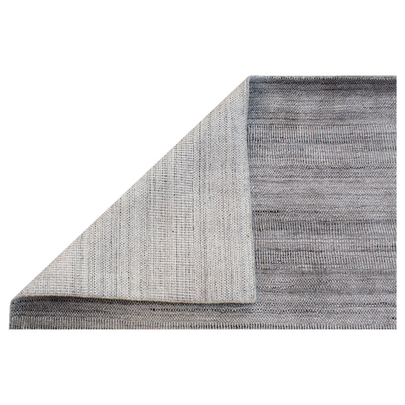 Tapis blanc / gris de haute qualité noué à la main, Rectangle 9 pi x 12 pi