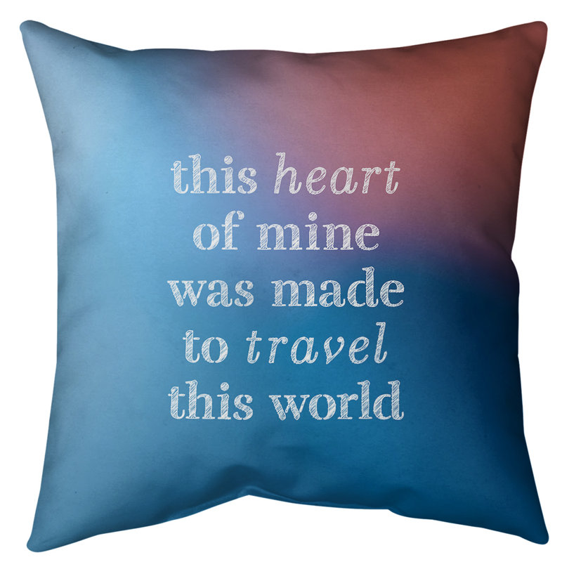 Coussin de sol, 36 po x 36 po, Bleu / Rose