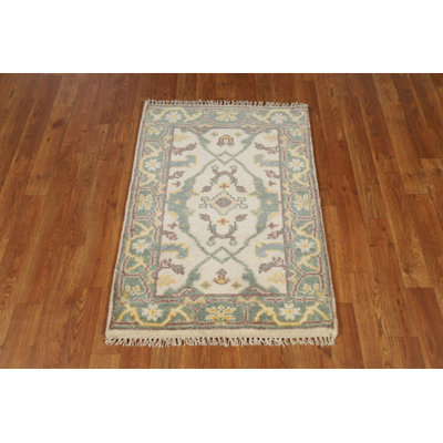 Geometric Wool Oushak Indian Rug 2x3