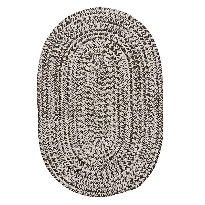 Tapis brun tressé à la main Abdulrahman, Ovale 10 pi x 13 pi