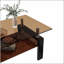 Table basse rectangulaire avec plateau en verre trempé et panneau de fibres à densité moyenne, parfaite pour les salons modernes et les décors élégants-134270117-134270118