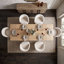 Ensemble table et chaises de salle à manger extensibles de 63" à 95" avec 6 chaises pivotantes en chenille-286073109