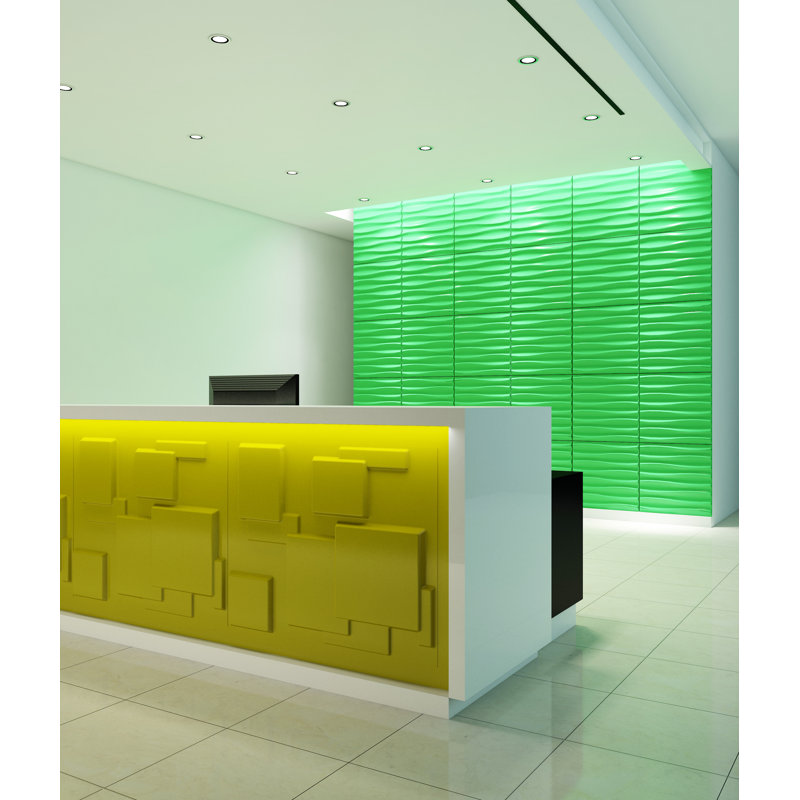 Serra 50.04cm x 50.04cm Wood Tile in White
