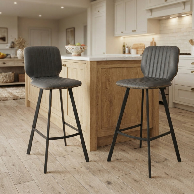 Tabouret 30,3 "Susie, Gris ardoise