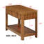 Ensemble de tables basses rectangulaires, 3 pièces avec pieds en bois massif, 1 table basse et 2 tables de bout, ensemble de tables basses en bois