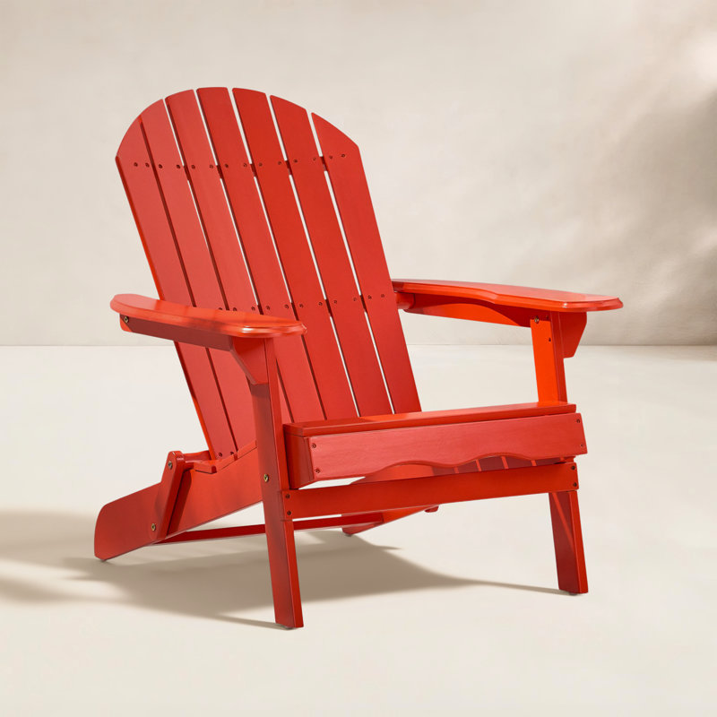 Kalicki Outdoor Adirondack Chair, Red