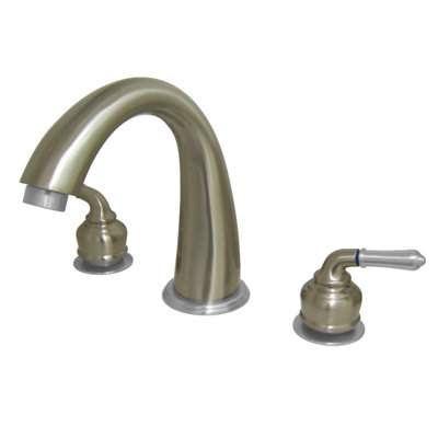 Kingston Brass Milano Two-Handle 3-Hole Deck Mount Roman Tub Faucet