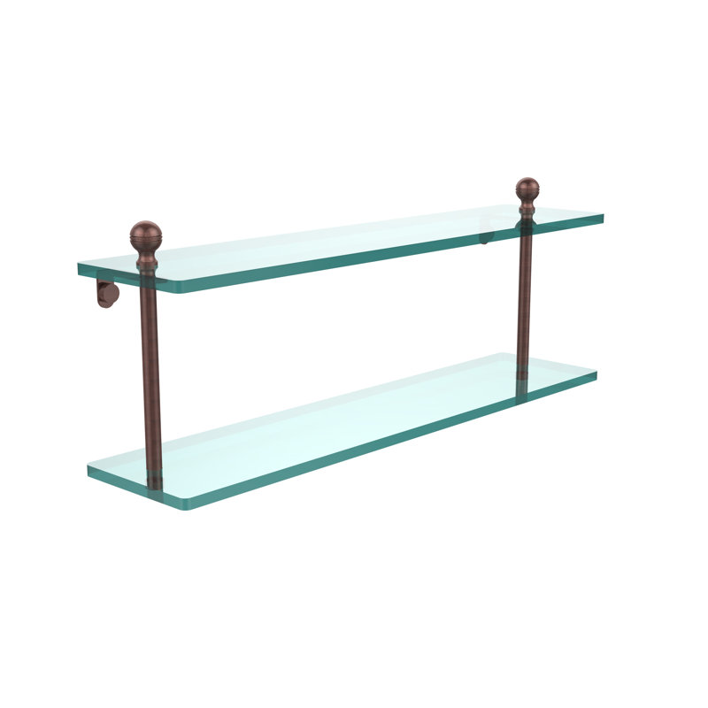 Morosini 2 Piece Tiered Shelf, Antique Copper