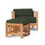 Summer Set Outdoor Teak Ottoman with Sunbrella Cushion-1812008867
