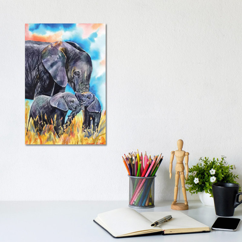 Sheltie On Neutral by George Dyachenko - Wrapped Canvas Painting, 20.32 cm H x 30.48 cm W