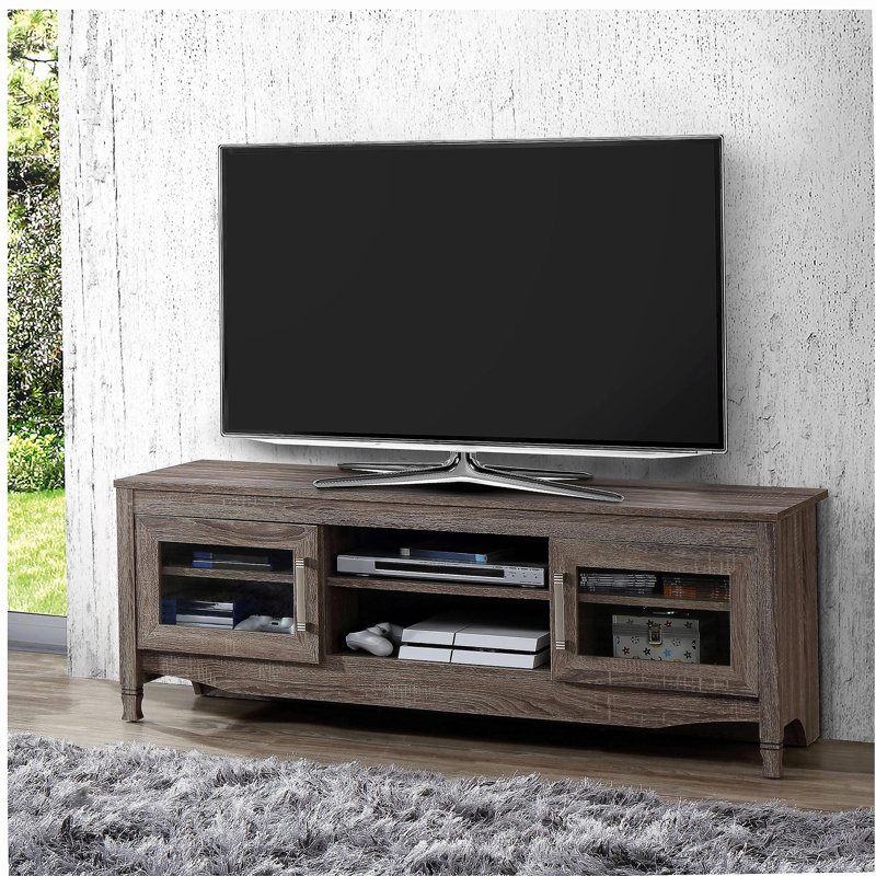Meuble télé gris en bois flotté