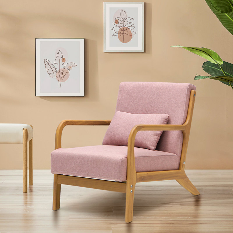 Fauteuil d'appoint George Oliver, Chaise rose