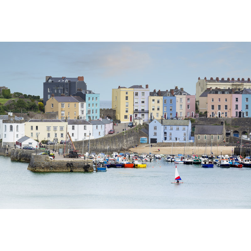 Tenby Harbour - Wrapped Canvas Print, 20cm H x 30cm W x 3.8cm D