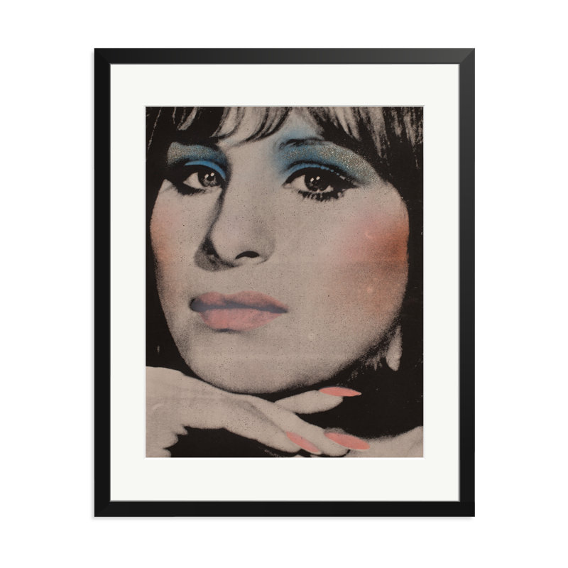 Barbara Streisand, 1969, 31" H x 25" W, Black