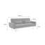 Segera 3-seater velvet convertible sofa bed-92324915