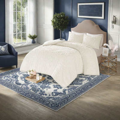Premium Cotton Chenille Bedding Sets, Full/queen, Shabby Chic Style For All Seasons
